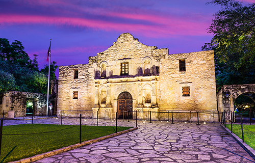 The Alamo in San Antonio, Texas, USA.